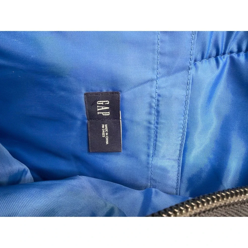 Vintage Gap Black Sling Bag Crossbody Backpack Techwear Blue Lining RN 54023